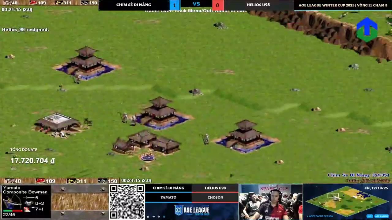 Chim Sẻ Đi Nắng vs U98 | Vòng 2 | AoE League Winter Cup 2025 | 12/10/2025 #aoe