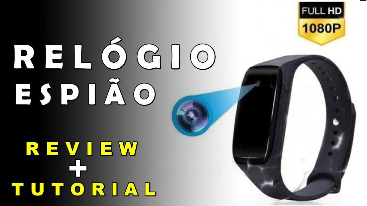Relógio ESPIÃO Full HD 1080p com Câmera Escondida (Como gravar com o Relógio Espião) TUTORIAL PT-BR