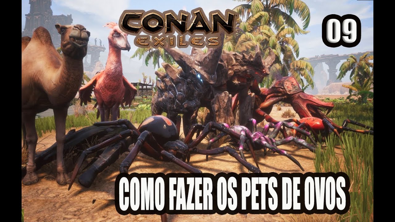 TERROR DAS DUNAS+ARANHAS+ROCHIFRE+BICO DE SAPATO+CAMELO - CONAN EXILES GUIA T4EP9