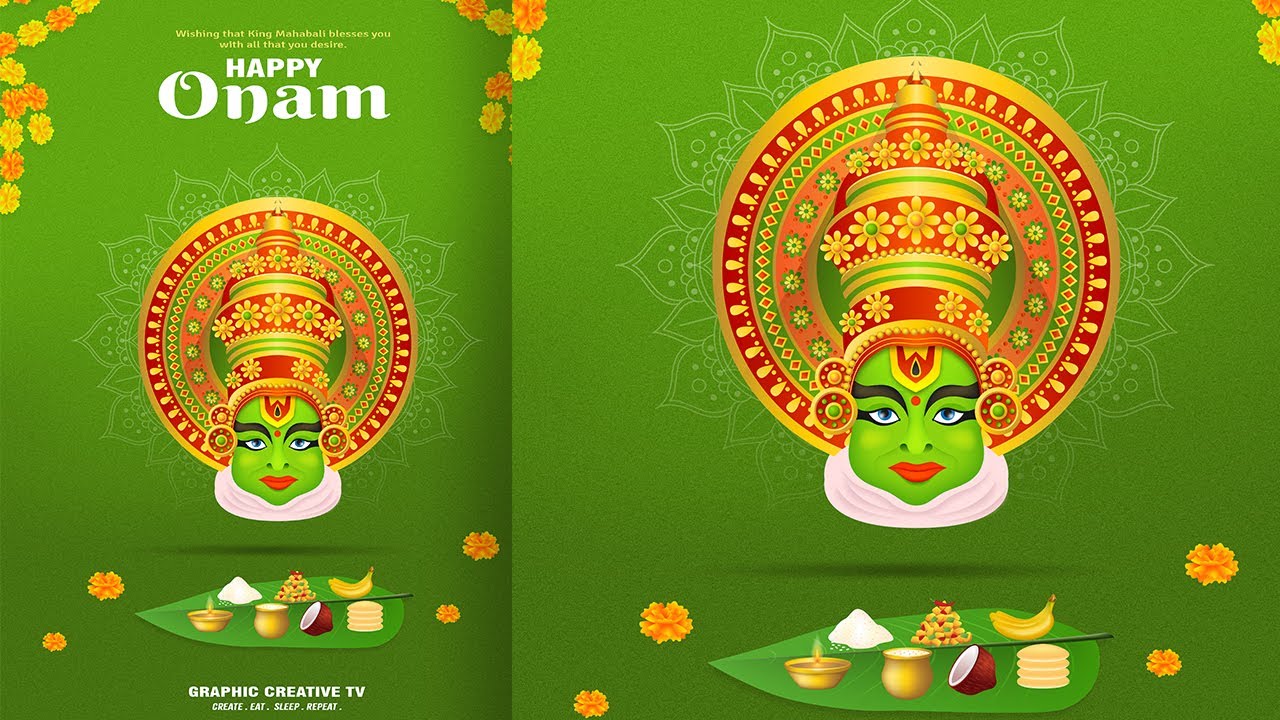 Onam Poster Design | Kerala | Onam Special 2020 | Photoshop Tutorial