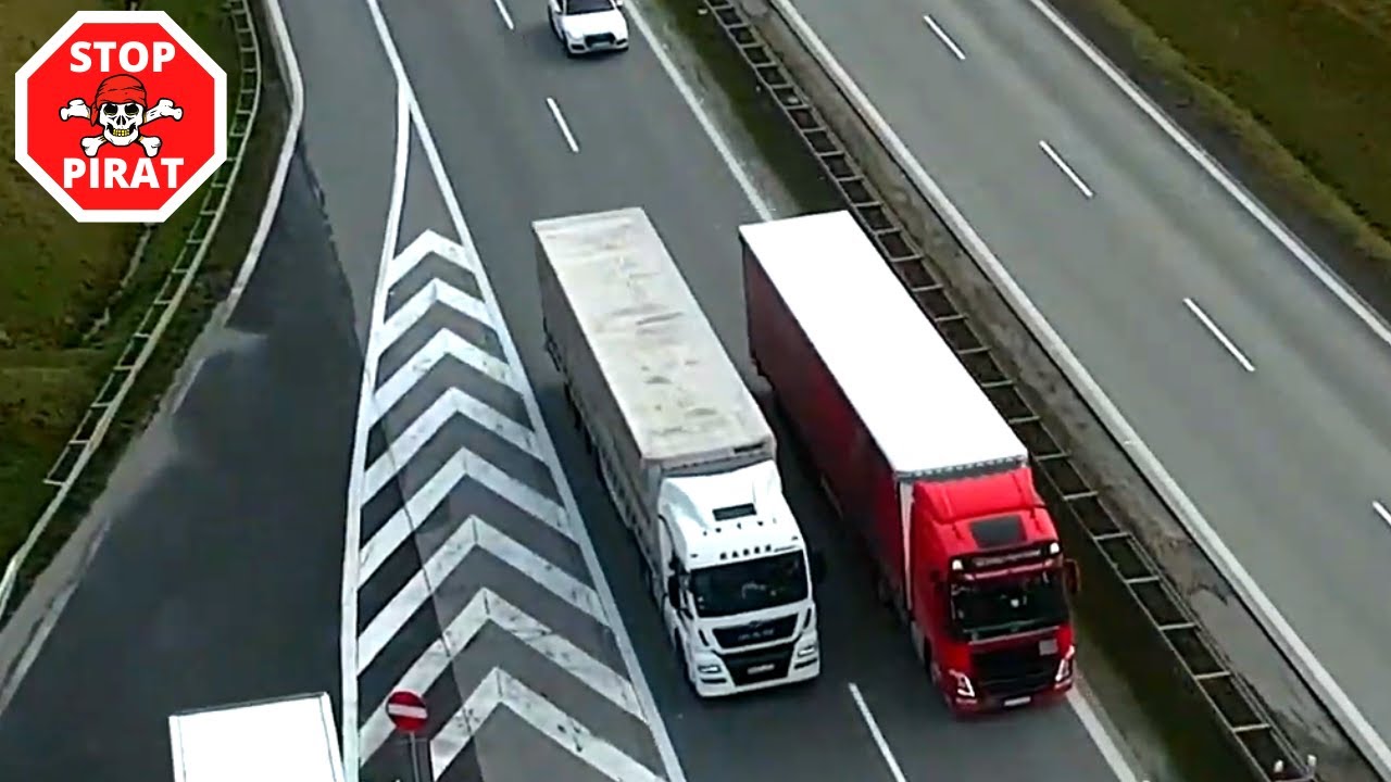 Policyjny dron vs. ciężarówki na autostradzie A4. STOP PIRAT