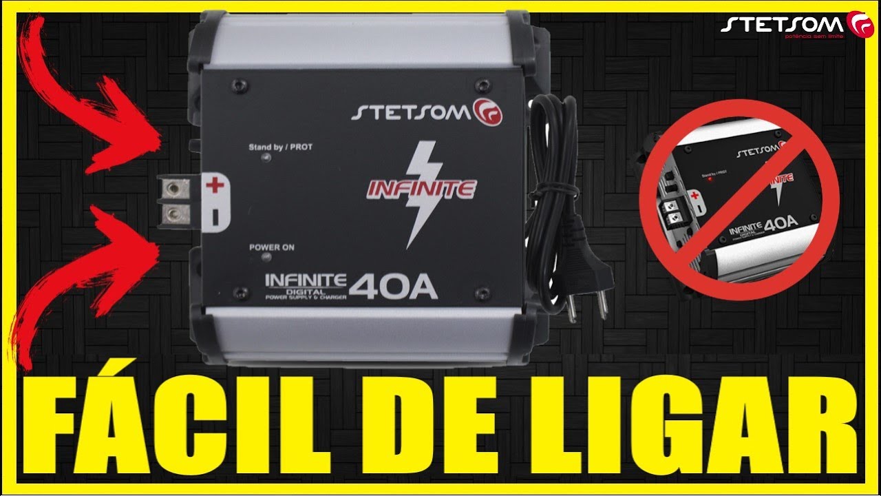 Como instalar Fonte Stetsom Infinite 40A #ALANROD