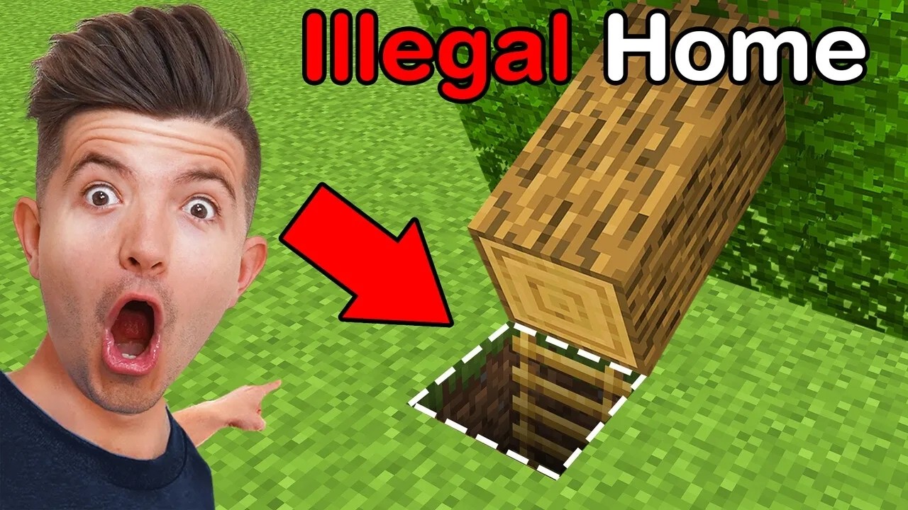100 незаконных домов в Minecraft!