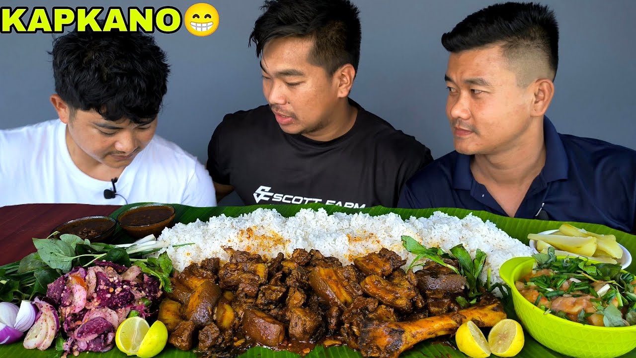 La Fengtokpi Mukbang😁 Pork Beef Mix Soibum Eromba //