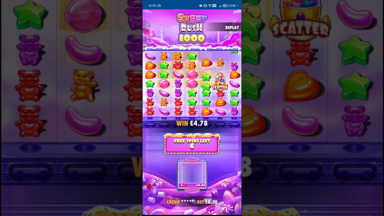 Sugar rush!! Low stake big win ##slot #casino