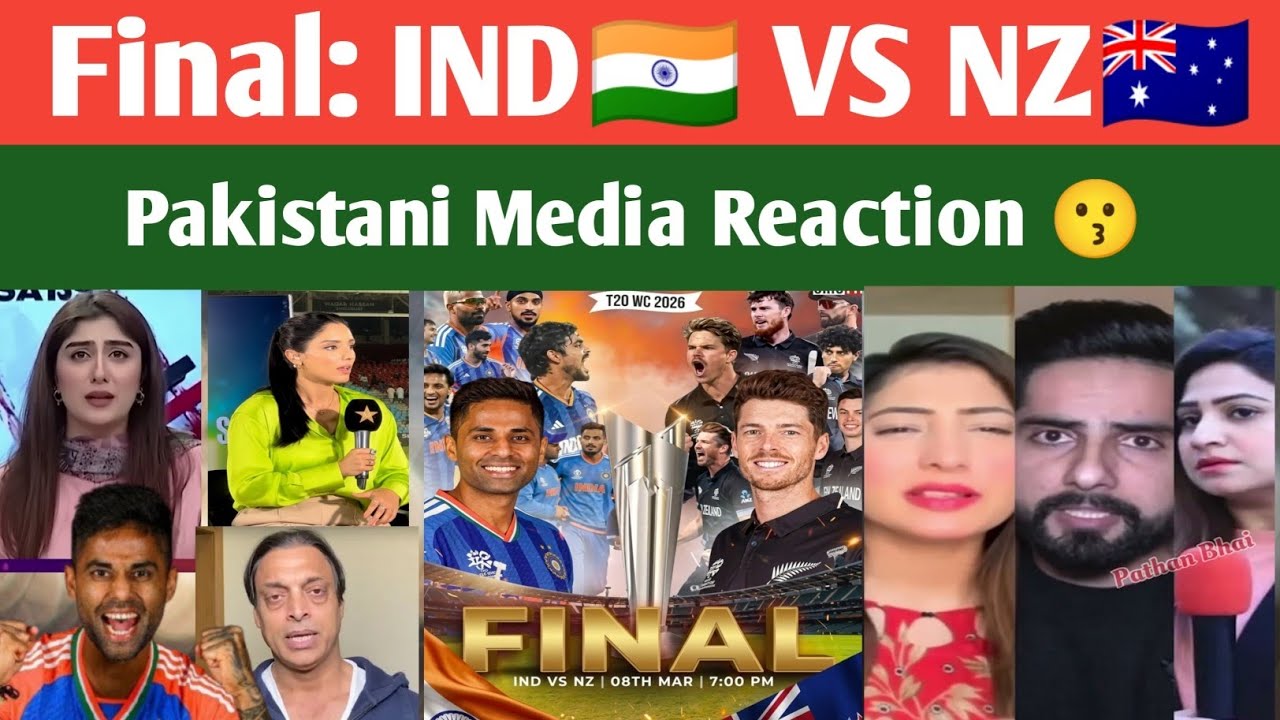 Final : IND🇮🇳 VS NZ🇦🇺 || pakistani Media Reaction 😗 || 2026 T20 world cup final 💯🔥||8 Mar 