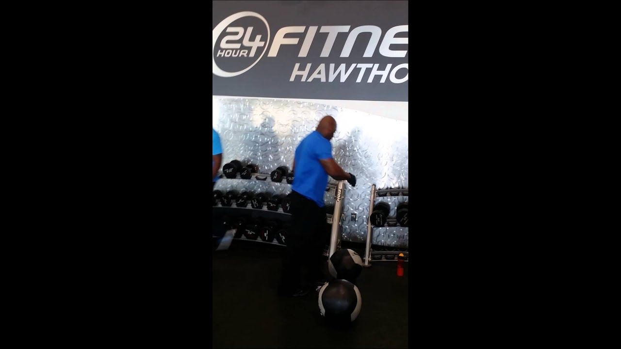 Burpees with 16 lbs medicine balls