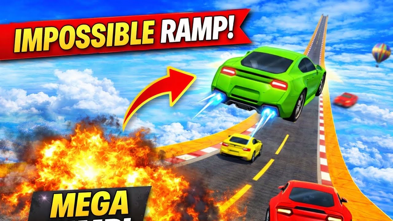 IMPOSSIBLE RAMP!! Mega Jump Car Stunt Gameplay 🚗🔥 | #CarStunt #MegaRamp #ImpossibleRamp