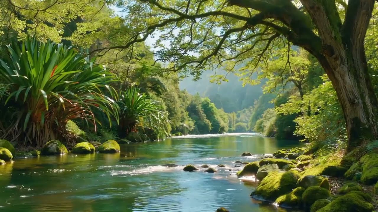 River Flowing Birds Chirping, Forest River Ambience to Help You Sleep Deeply and Feel at Peace