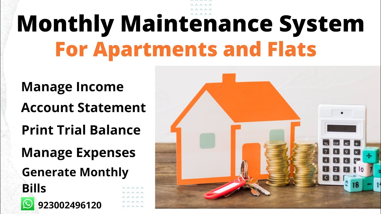 Monthly Maintenance System Apartments and Flats |
