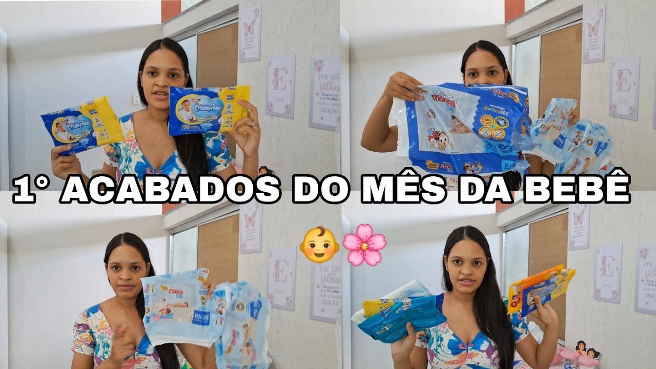 usados e acabados do primeiro mês da bebê 👶
