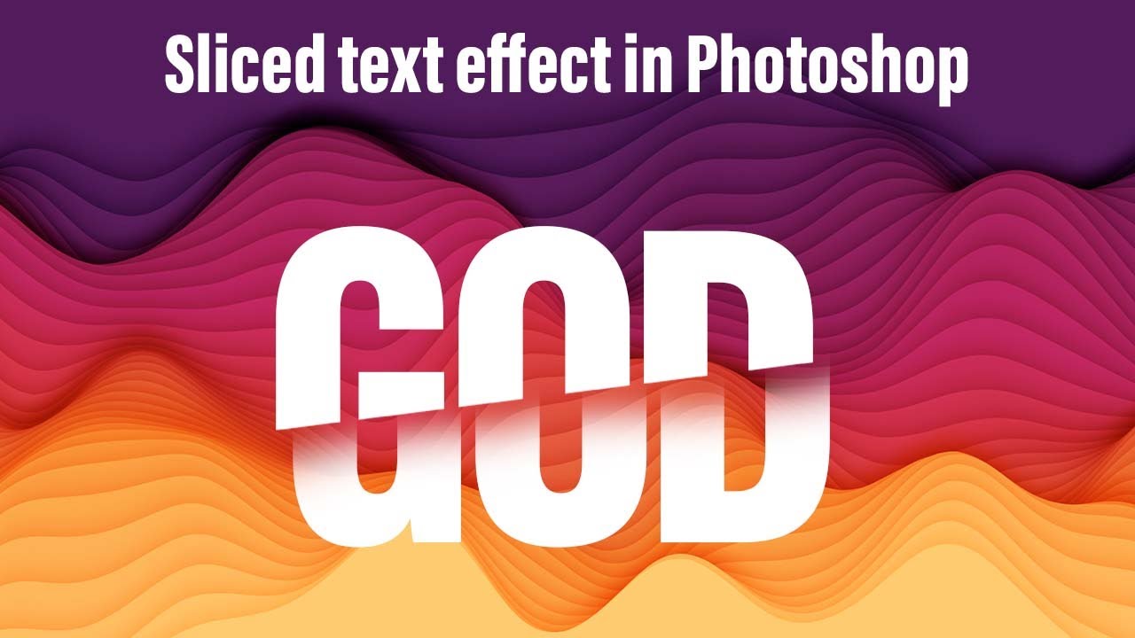 how to cut text into Sliced in photoshop