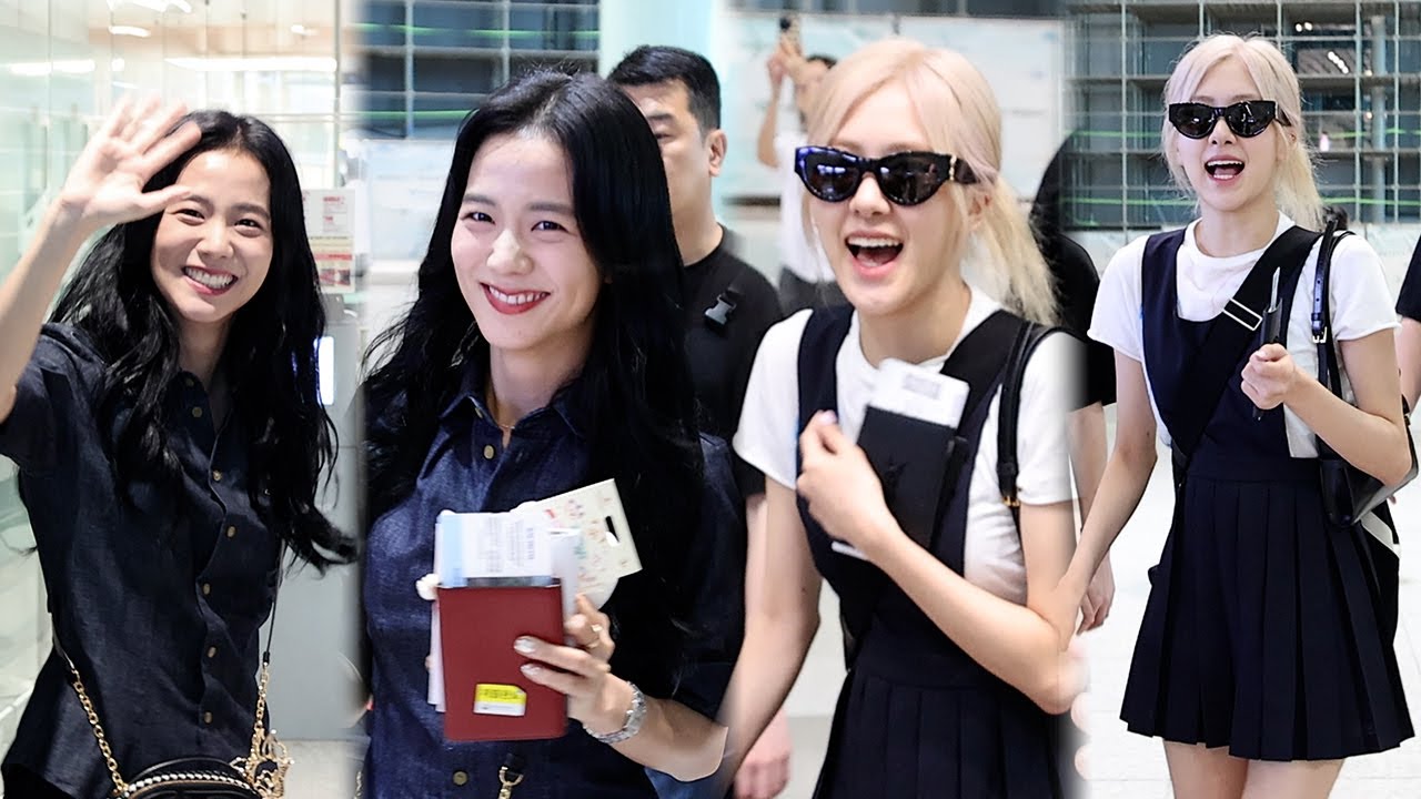 BLACKPINK (JISOO, ROSÉ) 블랙핑크 지수 로제 출국 DEPARTURE | 인천공항 230810