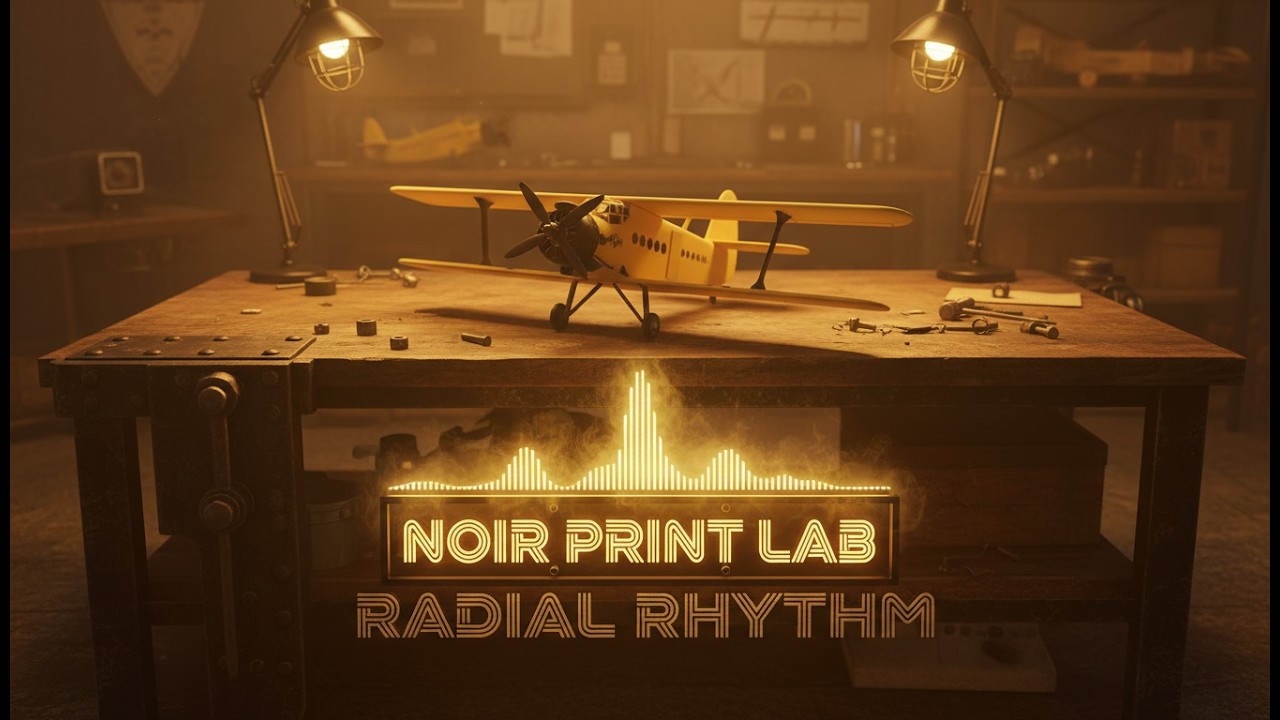 Radial Rhythm 🛩️ | Vintage Aviation Focus Beat | Noir Print Lab