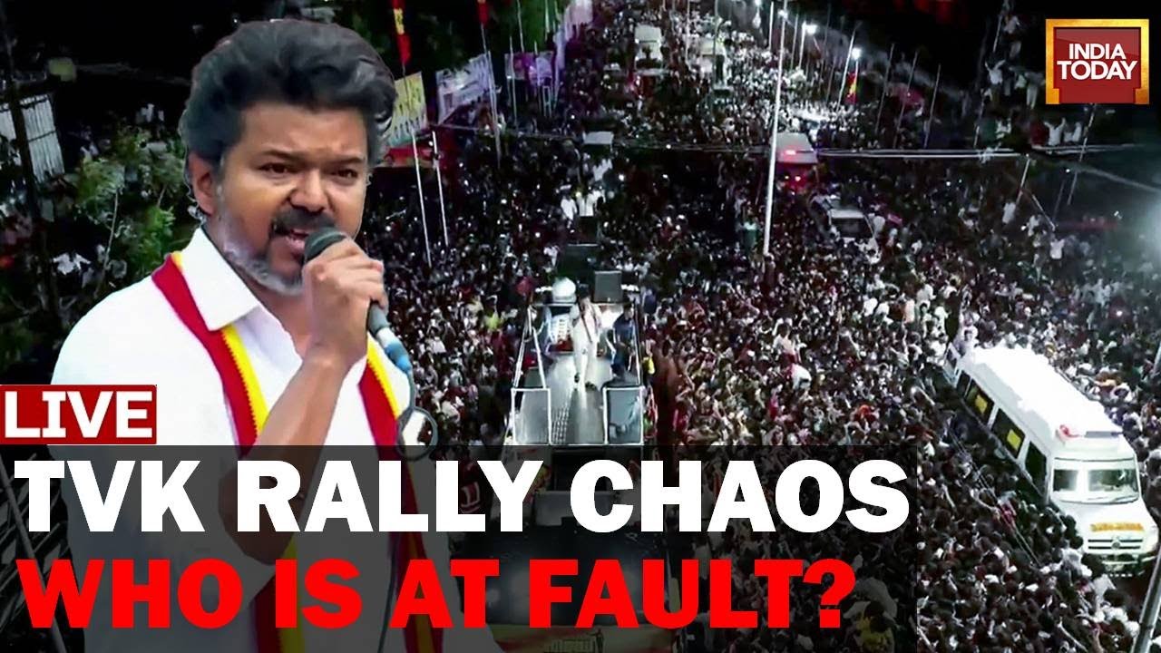 Vijay Rally LIVE: Karur Stampede | Thalapathy Vijay Rally Stampede | TVK Rally Stampede | LIVE