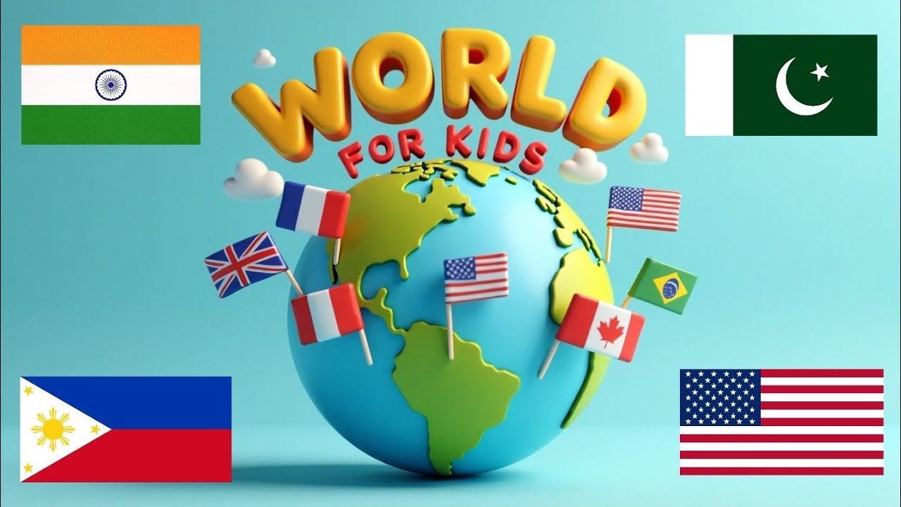 World Flags for Kids | Learn Country Flags and Names | Educational videos for kids 
