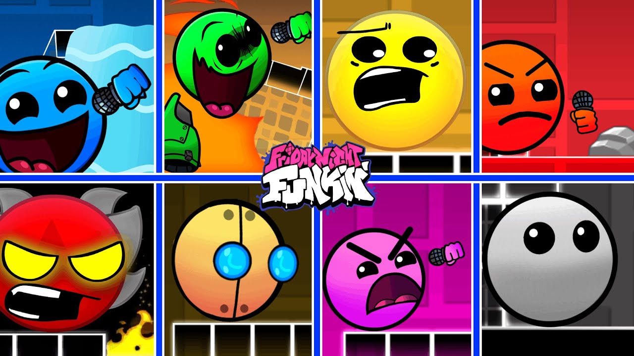 FNF: Против всех сложностей-лиц // Geometry Dash 2.2 █ Friday Night Funkin' █