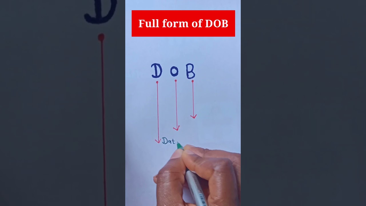 Full form of DOB.#shorts #learning