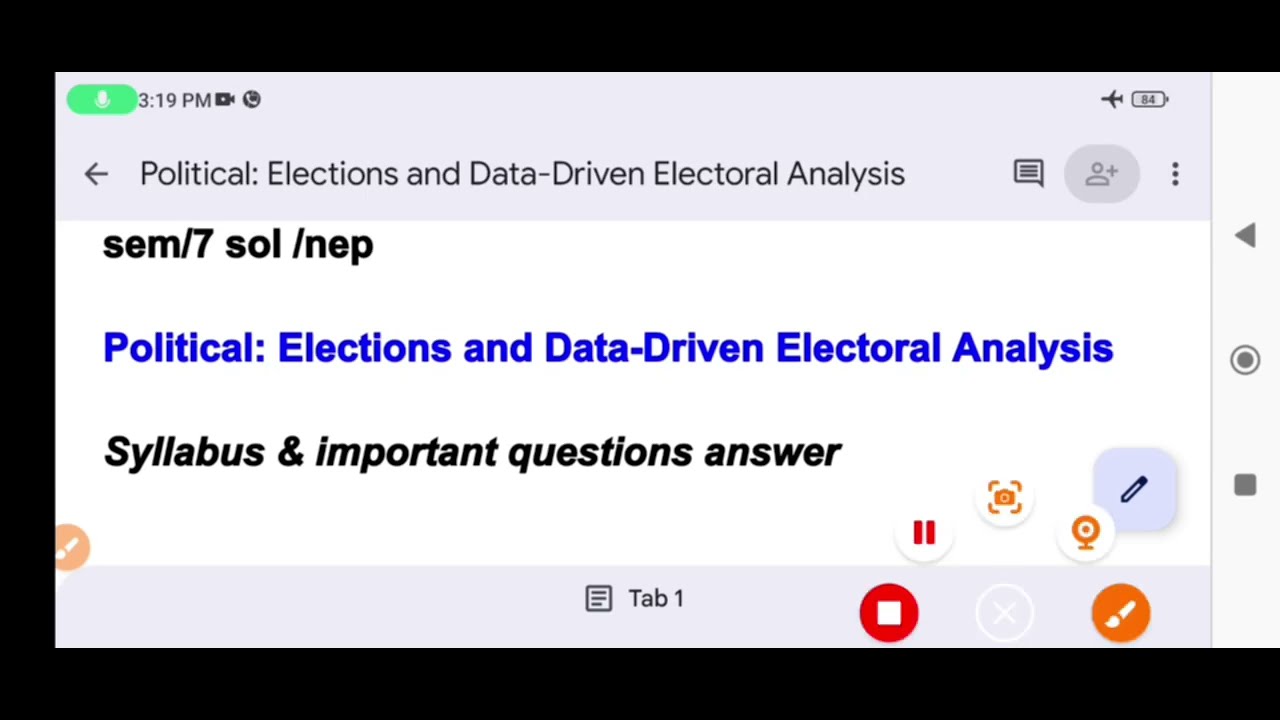 POLITICAL SCIENCE: ELECTIONS AND DATA-DRIVEN ELECTORAL ANALYSIS important previous year paper answer