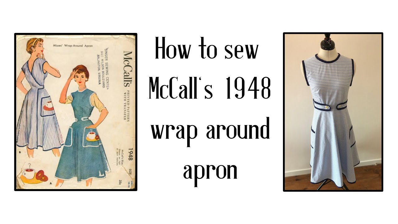 Vintage apron sewing tutorial/FREE PDF PATTERN
