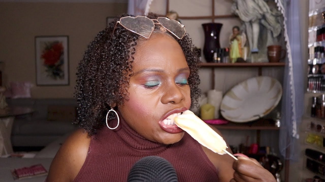 Trying Mango ASMR Icicle Paleta Mexica Ice Cream