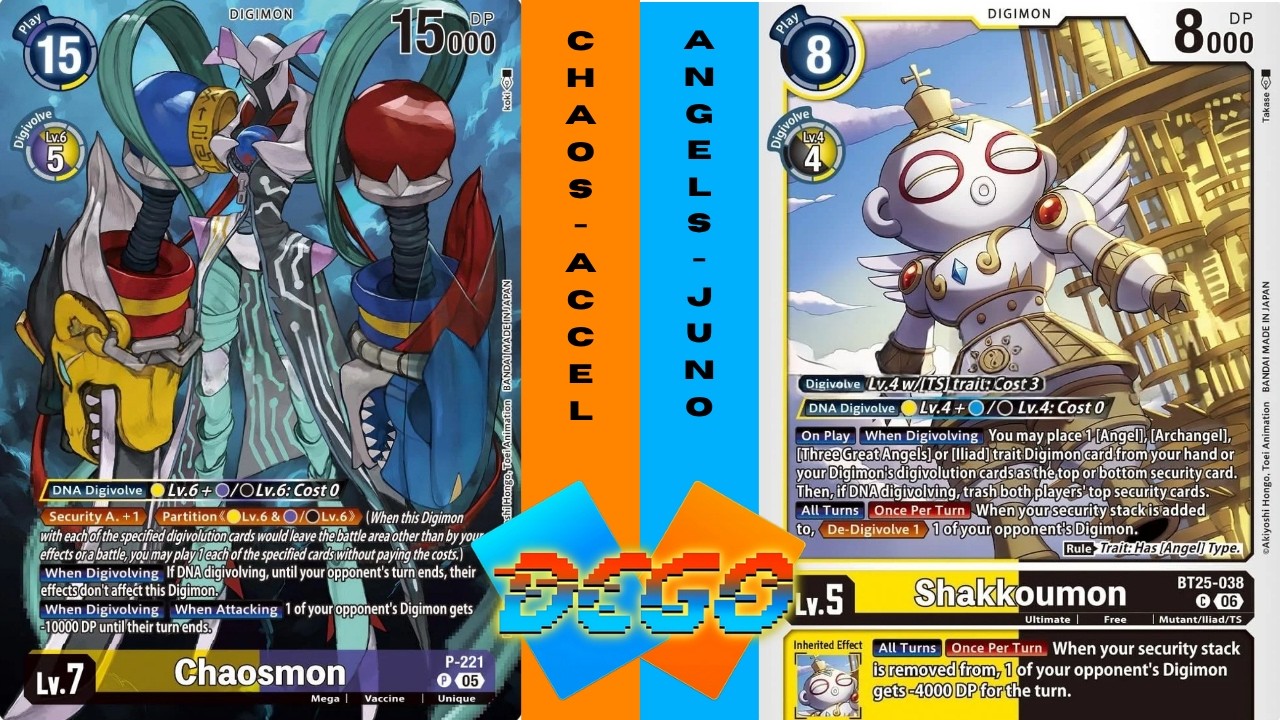 Chaosmon (ACCEL) vs Angels/Junomon &bull; BT25 Gameplay | DCGO | Digimon TCG