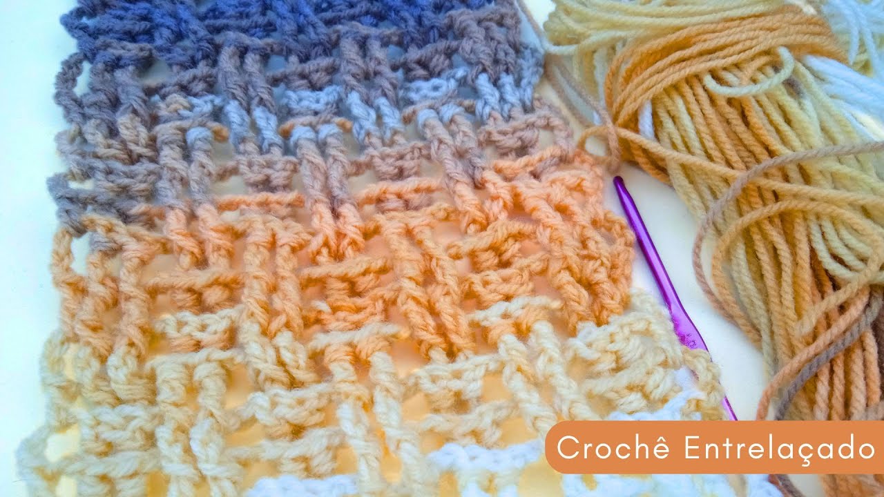 Você PRECISA Aprender ... Cachecol Fácil Crochê Perfeito para o Inverno | Ponto Entrelaçado