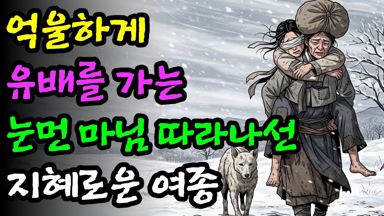 억울하게 유배를 가는 눈먼 마님 따라나선 지혜로운 여종과 백구 | 민담 야담 전설 설화 옛날이야기 오디오북 수면동화