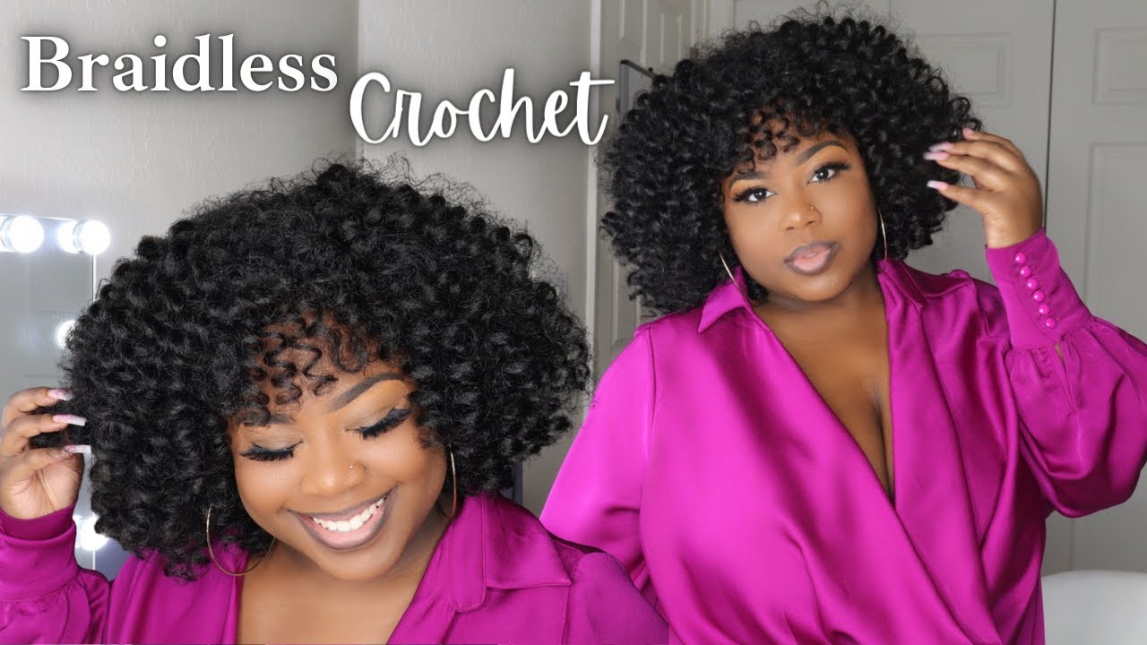 YESSS 😍 $15 BRAIDLESS CROCHET | Quick Protective Style in 45 minutes | Jamaican Bounce Hair