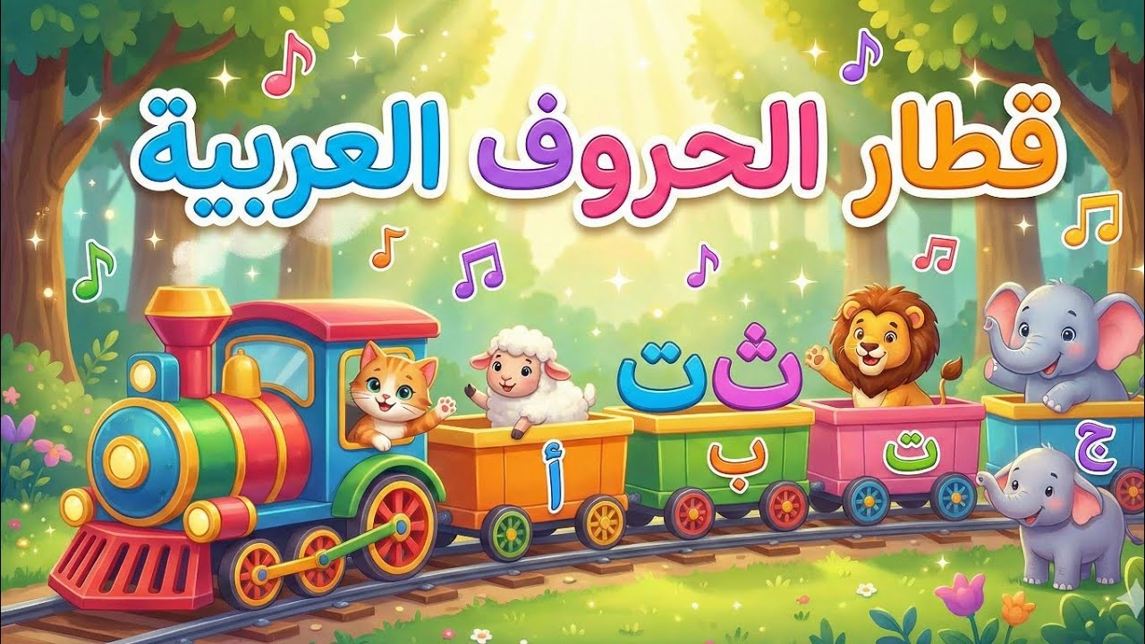 أغنية الحروف (أ ب ت) | قطار الحروف المرح 🚂 l تعليم الحروف العربية للأطفال