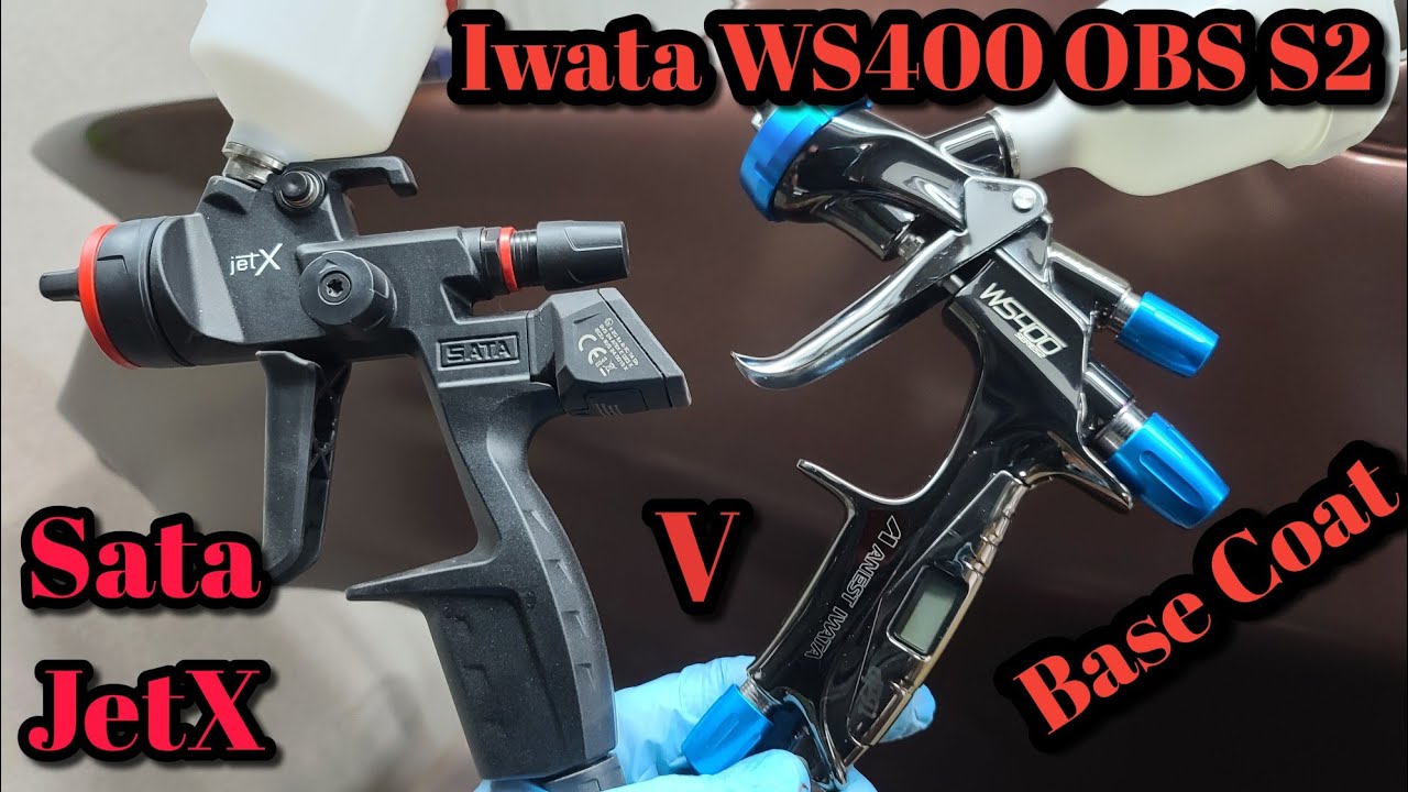 Sata JetX 1.3 RP v Anest Iwata WS400 OBS Series 2 For Base Coat
