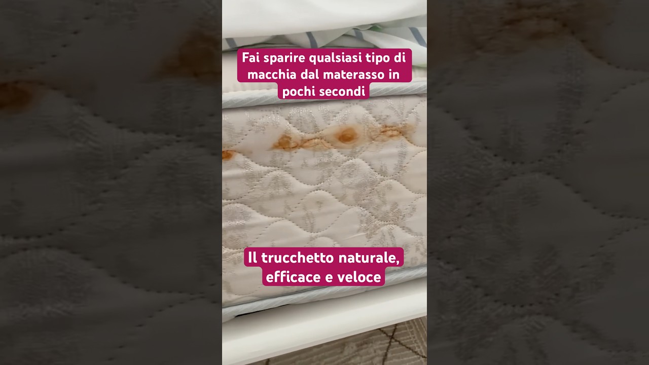 Il trucco naturale velocissimo per pulire smacchiare il materasso #pulizia #puliziedicasa #pulire