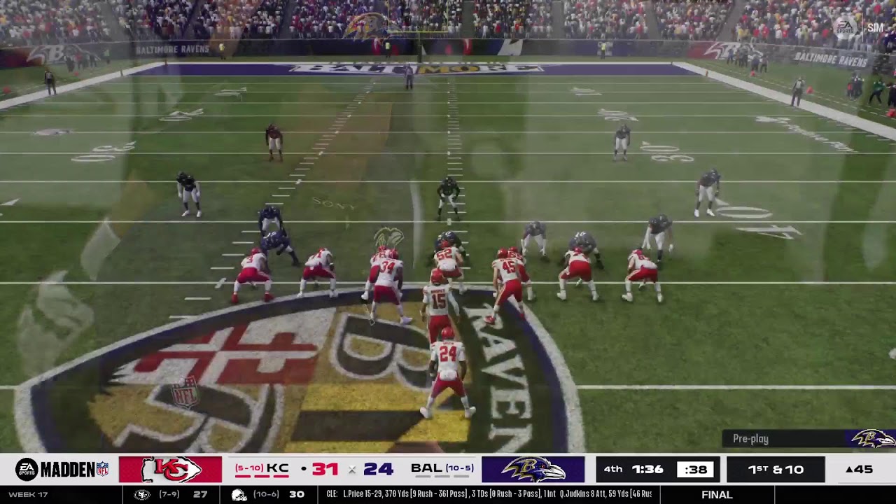 Madden 26 Ravens Season 2 Week 17