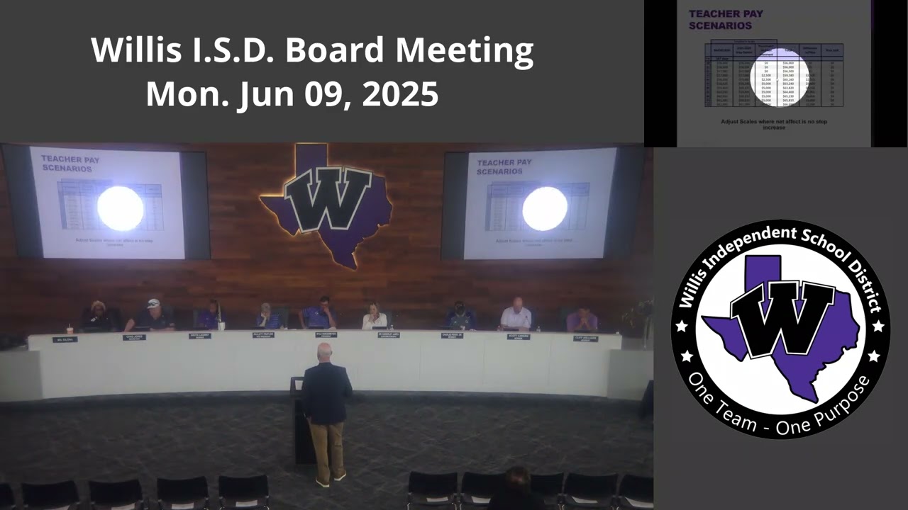 Willis ISD Board Meeting - June 9, 2025