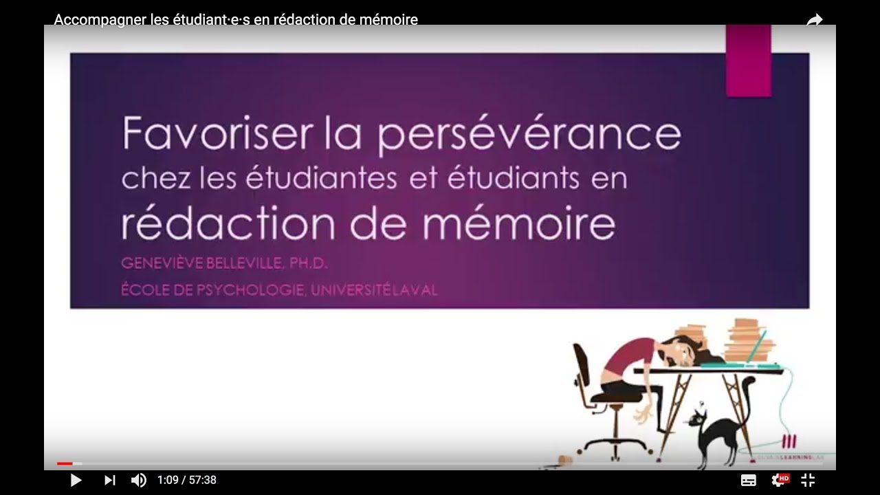 Comment accompagner les étudiant·e·s à rédiger leur mémoire | Geneviève Belleville