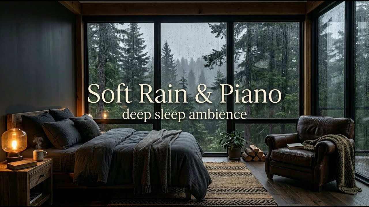 Rain Outside the Window | Relaxing Piano Melody and Gentle Rain Sounds for Deep Sleep