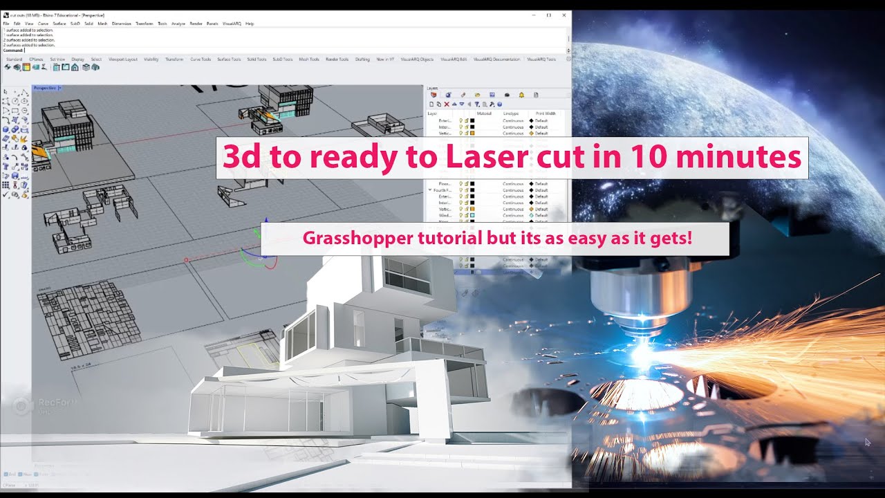 How to make your 3d model into a laser cut file from start to finish in less than 10 minutes