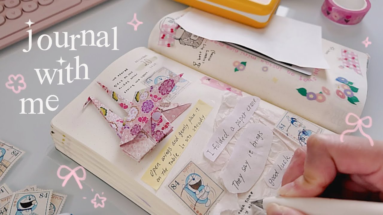 journal with me 🧸 soft & cute in midori notebook