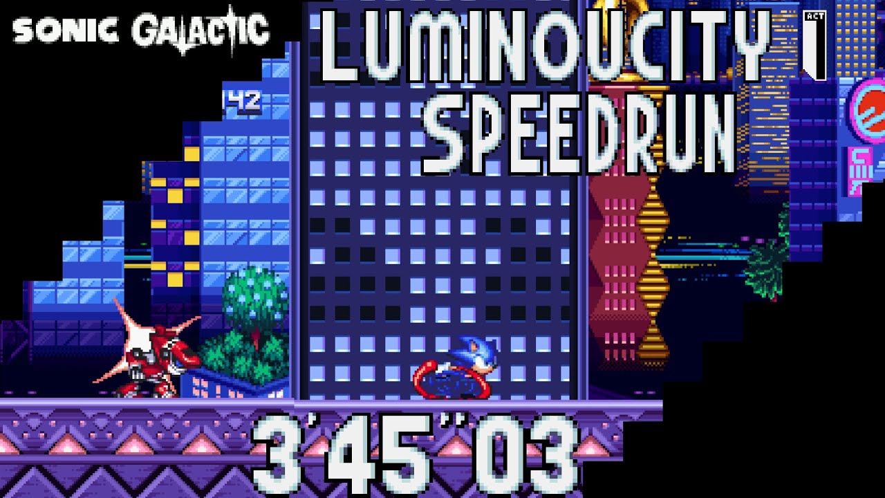 Sonic Galactic Demo 2: Sonic Speedrun (Luminoucity Act 1 - 3'45
