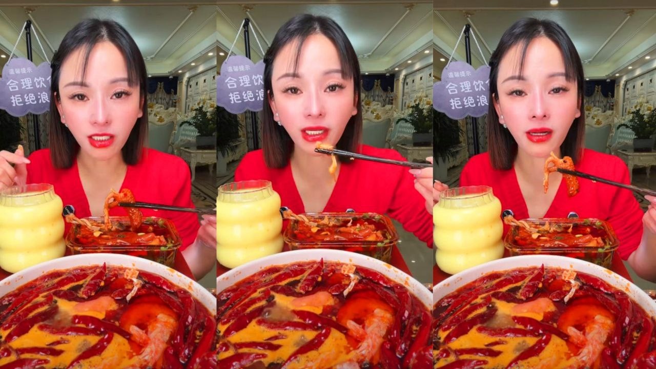 ASMR Spicy Chinese Food Mukbang: Eating Super Hot Chili Oil Chicken Feet & Seafood Noodles