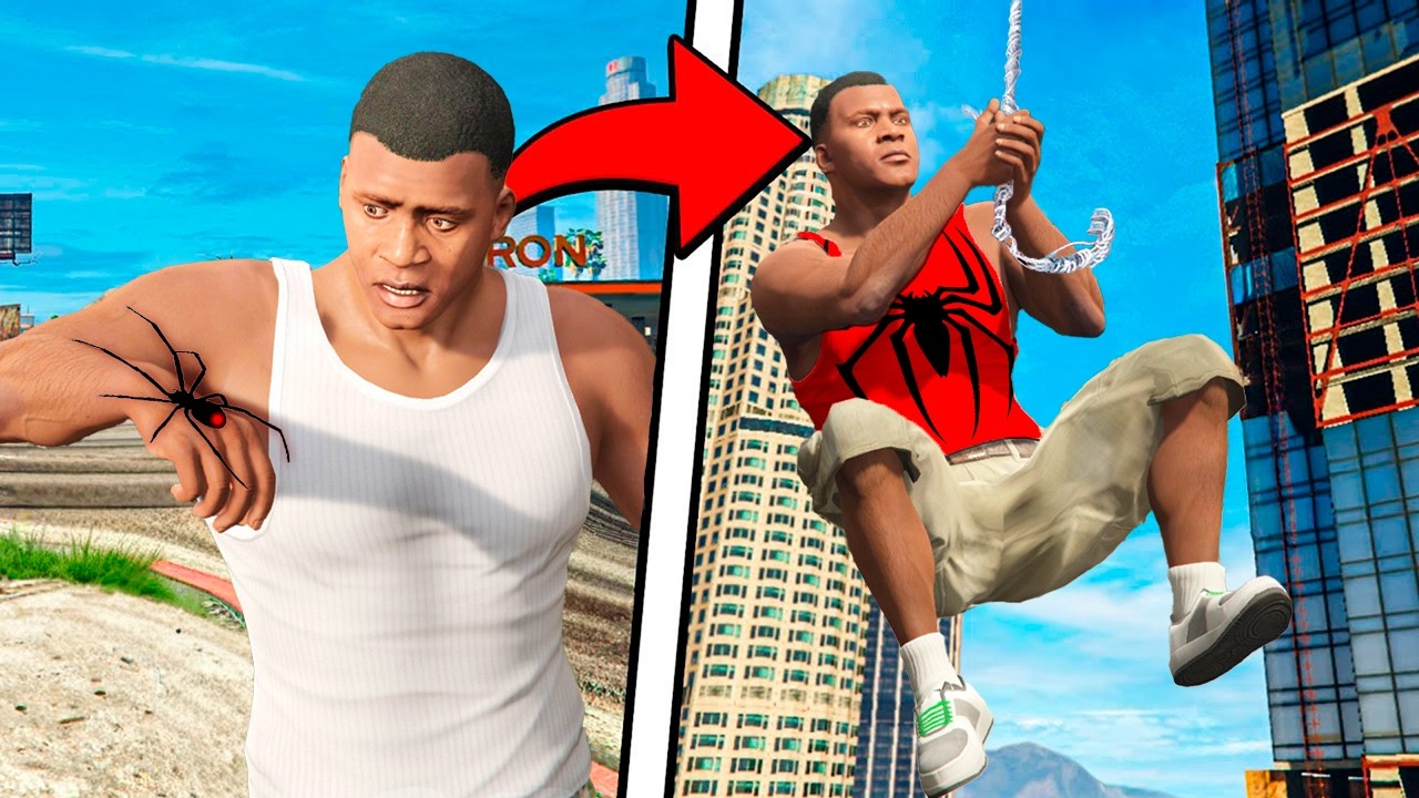 Franklin se CONVIERTE en SPIDERMAN en GTA 5