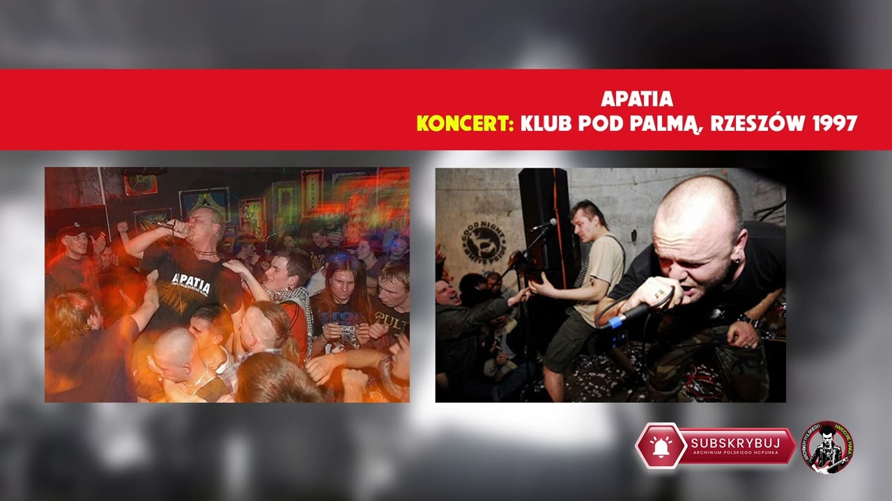 Apatia &ndash; Klub pod Palmą, Rzesz&oacute;w 1997 [LIVE, KONCERT]