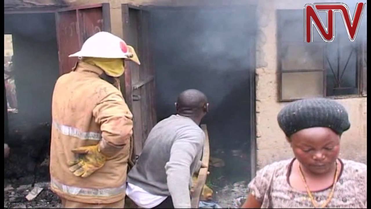 Residents of Mityana and Police fight to save property worth millions  from fire