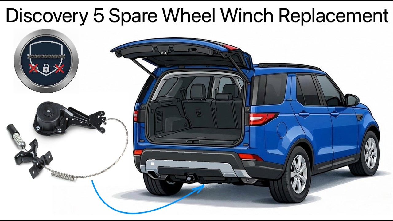 Replace / upgrade spare wheel winch - All new Land Rover Discovery 5