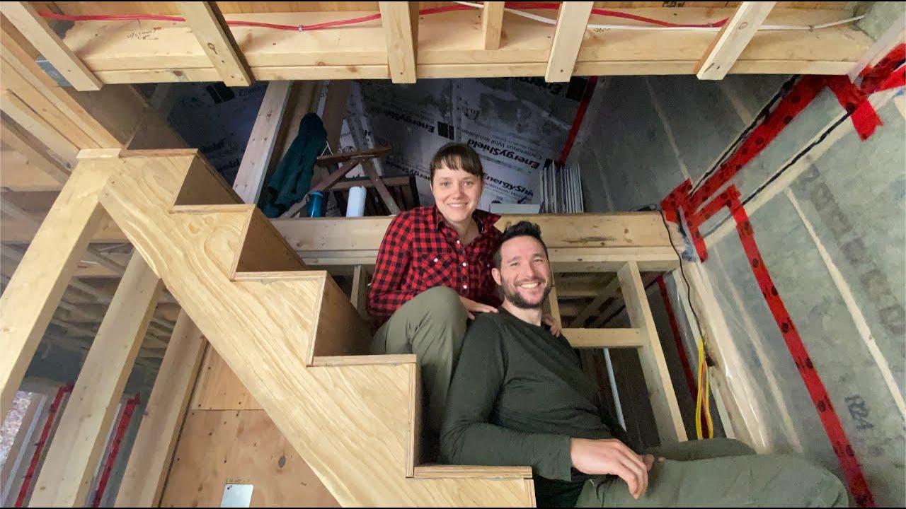 Ducting, plumbing and building the staircase for our cabin | Our cabin in the forest episode 29