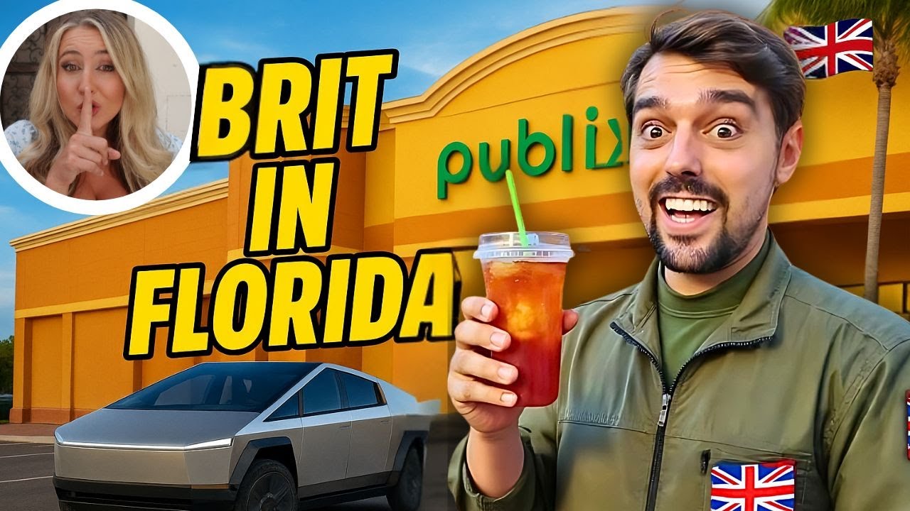 British Guy Tries Florida for the First Time 🇺🇸🤯(Cybertruck, Astronaut Food & Mystery Drinks!?)