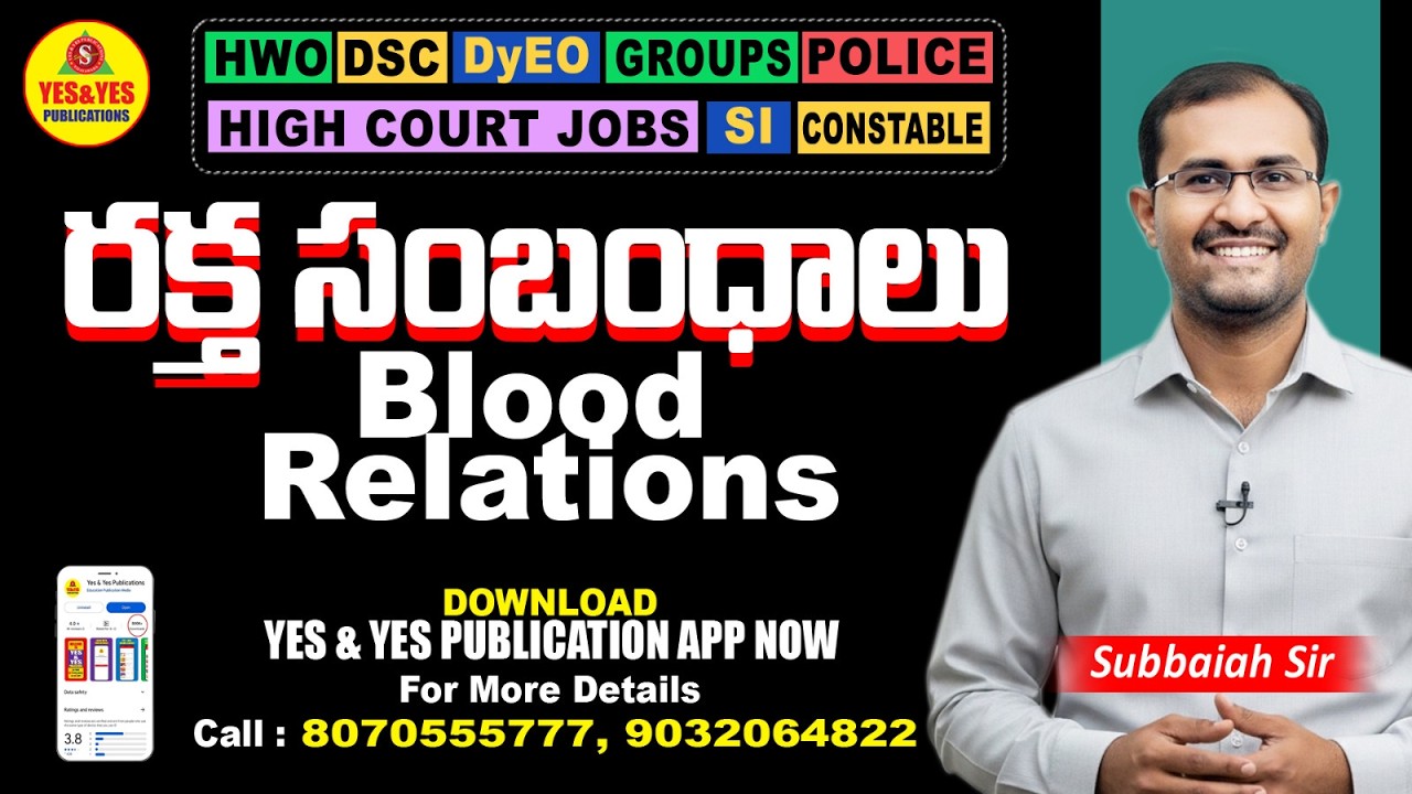 Ap Job Calendar 2026 | Group - 2, Hwo, High court , Police | Mental Ability | Blood Relations Topic