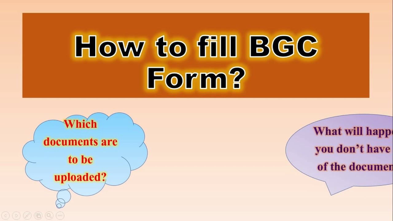 How to fill BGC in TCS ?