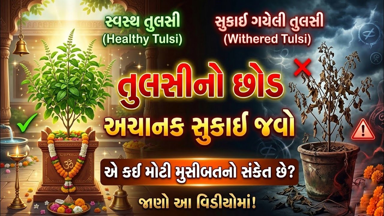 તુલસીનો છોડ અચાનક સુકાઈ જવો એ કઈ મોટી મુસીબતનો સંકેત છે? | Tulshi Tips 
