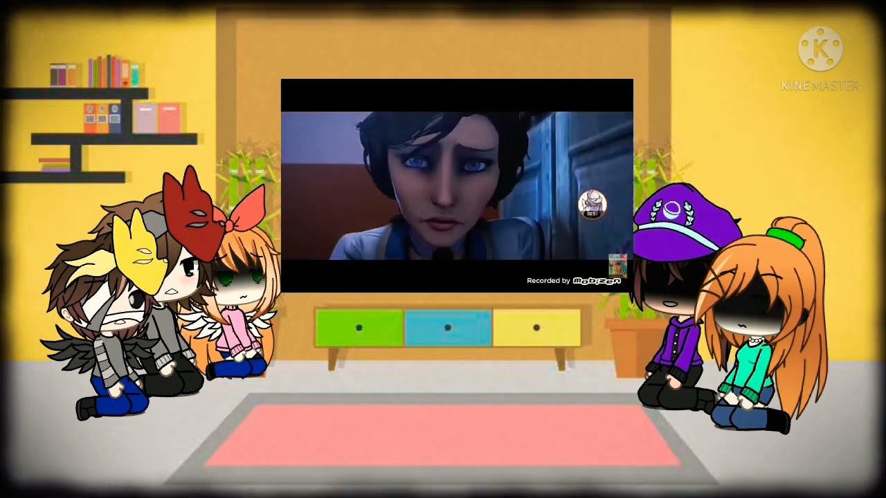 los afton reaccionan a it's been so long gacha life ⭐🍰